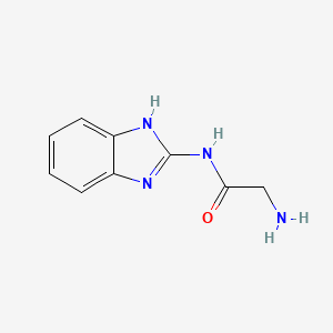 molecular formula C9H10N4O B12578032 N-(1H-Benzimidazole-2-yl)-2-aminoacetamide 
