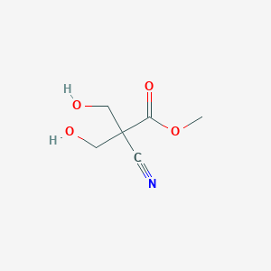 molecular formula C6H9NO4 B12578067 Methyl 2-cyano-3-hydroxy-2-(hydroxymethyl)propanoate CAS No. 200864-39-7