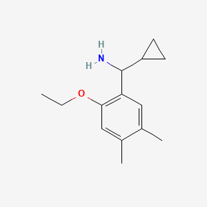 molecular formula C14H21NO B12578074 1-Cyclopropyl-1-(2-ethoxy-4,5-dimethylphenyl)methanamine CAS No. 535926-65-9