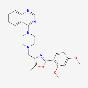 2-(2,4-Dimethoxyphenyl)-5-methyl-4-[[4-(4-quinazolinyl)-1-piperazinyl]methyl]oxazole