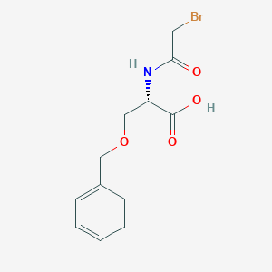 molecular formula C12H14BrNO4 B12578090 O-Benzyl-N-(bromoacetyl)-L-serine CAS No. 193334-51-9