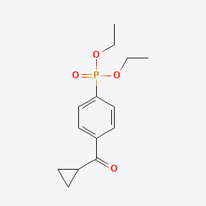 molecular formula C14H19O4P B12578103 Diethyl [4-(cyclopropanecarbonyl)phenyl]phosphonate CAS No. 192573-00-5