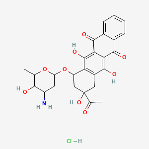 7-(4-azanyl-6-methyl-5-oxidanyl-oxan-2-yl)oxy-9-ethanoyl-6,9,11-tris(oxidanyl)-8,10-dihydro-7H-tetracene-5,12-dione hydrochloride