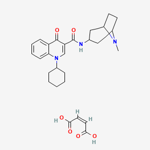 (Z)-but-2-enedioic acid;1-cyclohexyl-N-(8-methyl-8-azabicyclo[3.2.1]octan-3-yl)-4-oxoquinoline-3-carboxamide