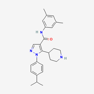 N-(3,5-dimethylphenyl)-1-(4-isopropylphenyl)-5-(piperidin-4-yl)-1H-pyrazole-4-carboxamide