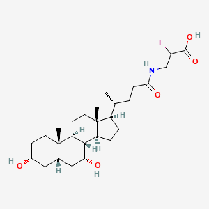 3-[[(4R)-4-[(3R,5S,7R,8R,9S,10S,13R,14S,17R)-3,7-dihydroxy-10,13-dimethyl-2,3,4,5,6,7,8,9,11,12,14,15,16,17-tetradecahydro-1H-cyclopenta[a]phenanthren-17-yl]pentanoyl]amino]-2-fluoropropanoic acid