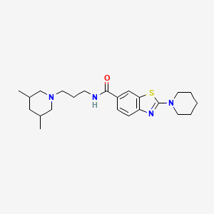 N-[3-(3,5-dimethyl-1-piperidinyl)propyl]-2-(1-piperidinyl)-1,3-benzothiazole-6-carboxamide