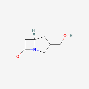 molecular formula C7H11NO2 B1257863 (5R)-3-(hydroxymethyl)-1-azabicyclo[3.2.0]heptan-7-one 