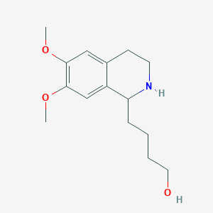 molecular formula C15H23NO3 B125788 4-(6,7-Dimethoxy-1,2,3,4-tetrahydro-isoquinolin-1-yl)-butan-1-ol CAS No. 148204-33-5