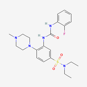 1-[5-(Diethylsulfamoyl)-2-(4-methyl-1-piperazinyl)phenyl]-3-(2-fluorophenyl)urea