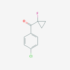 molecular formula C10H8ClFO B012579 (4-Chlorophenyl)(1-fluorocyclopropyl)methanone CAS No. 103543-60-8