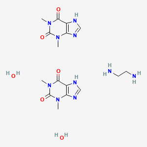 molecular formula C9H18N6O3 B1257926 Aminophylline dihydrate CAS No. 5897-66-5