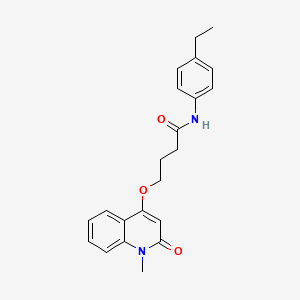 molecular formula C22H24N2O3 B1257928 N-(4-ethylphenyl)-4-[(1-methyl-2-oxo-4-quinolinyl)oxy]butanamide 