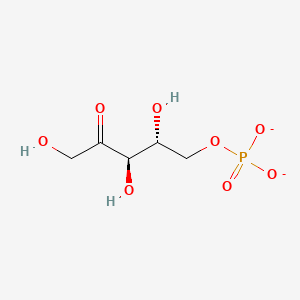 molecular formula C5H9O8P-2 B1257931 5-O-phosphonato-D-ribulose 