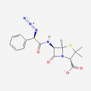molecular formula C16H16N5O4S- B1257937 Azidocillin(1-) 