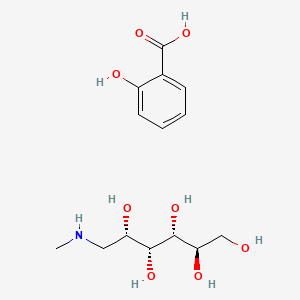 molecular formula C14H23NO8 B1257941 D-Glucitol, 1-deoxy-1-(methylamino)-, 2-hydroxybenzoate (1:1) CAS No. 23277-50-1