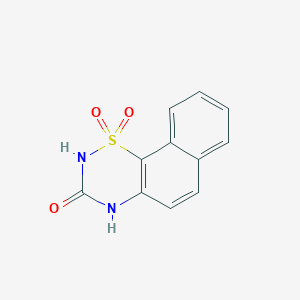 molecular formula C11H8N2O3S B12579437 1lambda~6~-Naphtho[2,1-e][1,2,4]thiadiazine-1,1,3(2H,4H)-trione CAS No. 194352-49-3
