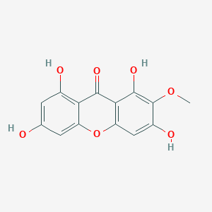 molecular formula C14H10O7 B12579441 1,3,6,8-Tetrahydroxy-2-methoxy-9H-xanthen-9-one CAS No. 189046-38-6
