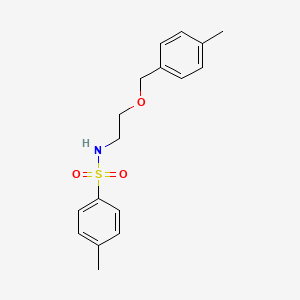 molecular formula C17H21NO3S B12579449 4-Methyl-N-{2-[(4-methylphenyl)methoxy]ethyl}benzene-1-sulfonamide CAS No. 603986-11-4
