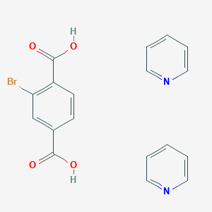 molecular formula C18H15BrN2O4 B12579488 2-Bromobenzene-1,4-dicarboxylic acid--pyridine (1/2) CAS No. 192770-03-9
