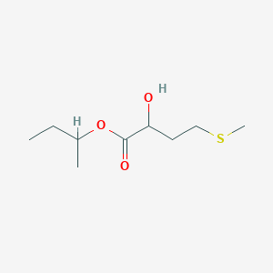 molecular formula C9H18O3S B12579494 Butanoic acid, 2-hydroxy-4-(methylthio)-, 1-methylpropyl ester CAS No. 617673-78-6