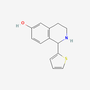 molecular formula C13H13NOS B12579511 1-Thiophen-2-yl-1,2,3,4-tetrahydroisoquinolin-6-ol CAS No. 600646-68-2