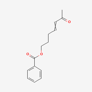 molecular formula C14H16O3 B12579516 6-Oxohept-4-en-1-yl benzoate CAS No. 328239-85-6