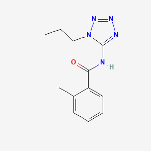 molecular formula C12H15N5O B12579533 2-methyl-N-(1-propyltetrazol-5-yl)benzamide CAS No. 639047-14-6