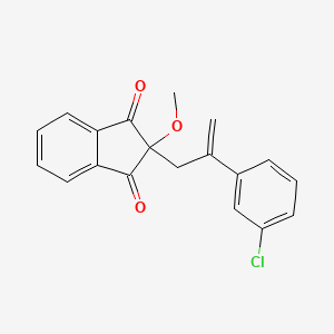molecular formula C19H15ClO3 B12579541 2-[2-(3-Chlorophenyl)prop-2-en-1-yl]-2-methoxy-1H-indene-1,3(2H)-dione CAS No. 184651-63-6
