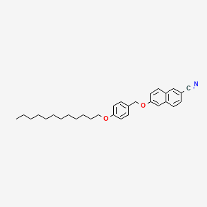 molecular formula C30H37NO2 B12579573 6-{[4-(Dodecyloxy)phenyl]methoxy}naphthalene-2-carbonitrile CAS No. 569671-62-1