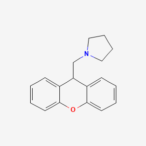 molecular formula C18H19NO B12579583 1-[(9H-Xanthen-9-YL)methyl]pyrrolidine CAS No. 193153-59-2