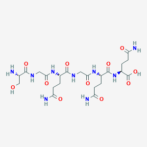 molecular formula C22H37N9O11 B12579614 L-Serylglycyl-L-glutaminylglycyl-L-glutaminyl-L-glutamine CAS No. 203786-98-5