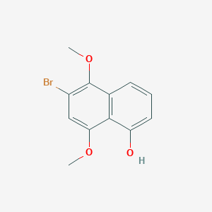 molecular formula C12H11BrO3 B12579619 6-Bromo-5,8-dimethoxynaphthalen-1-ol CAS No. 264881-47-2