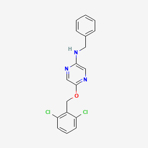 molecular formula C18H15Cl2N3O B12579627 N-Benzyl-5-[(2,6-dichlorophenyl)methoxy]pyrazin-2-amine CAS No. 642085-79-8