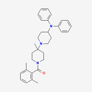molecular formula C32H39N3O B12579687 (2,6-dimethylphenyl)-[4-methyl-4-[4-(N-phenylanilino)piperidin-1-yl]piperidin-1-yl]methanone CAS No. 470689-12-4