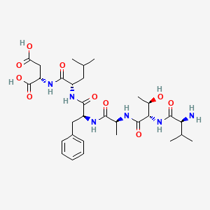 molecular formula C31H48N6O10 B12579717 L-Valyl-L-threonyl-L-alanyl-L-phenylalanyl-L-leucyl-L-aspartic acid CAS No. 267425-46-7