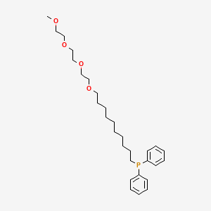 molecular formula C29H45O4P B12579756 1,1-Diphenyl-12,15,18,21-tetraoxa-1-phosphadocosane CAS No. 600157-01-5