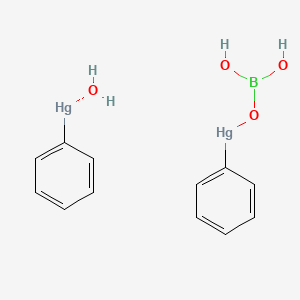 molecular formula C12H14BHg2O4 B1257978 Phenylmercuric borate CAS No. 8017-88-7
