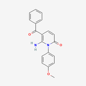 molecular formula C19H16N2O3 B12579790 6-amino-5-benzoyl-1-(4-methoxyphenyl)-2(1H)-pyridinone CAS No. 602310-83-8