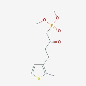 molecular formula C11H17O4PS B12579859 Dimethyl [4-(2-methylthiophen-3-yl)-2-oxobutyl]phosphonate CAS No. 185067-98-5