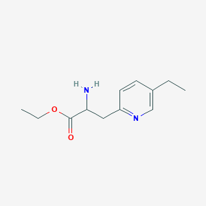 molecular formula C12H18N2O2 B12579866 Ethyl 2-amino-3-(5-ethylpyridin-2-yl)propanoate CAS No. 603945-38-6