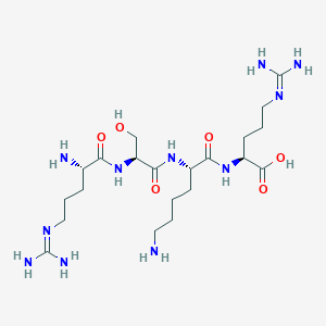 molecular formula C21H43N11O6 B12579995 H-Arg-Ser-Lys-Arg-OH CAS No. 257904-59-9