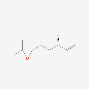 molecular formula C10H18O B12580101 Oxirane, 2,2-dimethyl-3-[(3S)-3-methyl-4-pentenyl]- CAS No. 502164-45-6