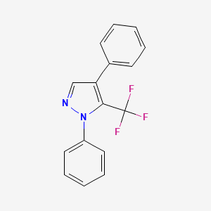 molecular formula C16H11F3N2 B12580108 1,4-Diphenyl-5-(trifluoromethyl)-1H-pyrazole CAS No. 197907-34-9
