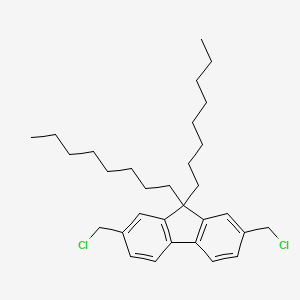 molecular formula C31H44Cl2 B12580116 2,7-Bis(chloromethyl)-9,9-dioctyl-9H-fluorene CAS No. 470715-09-4