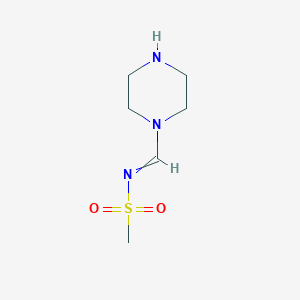 molecular formula C6H13N3O2S B12580119 N-[(Piperazin-1-yl)methylidene]methanesulfonamide CAS No. 203664-83-9