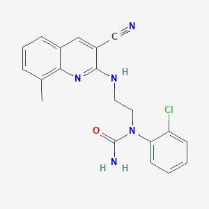 molecular formula C20H18ClN5O B12580128 N-(2-Chlorophenyl)-N-{2-[(3-cyano-8-methylquinolin-2-yl)amino]ethyl}urea CAS No. 606105-04-8