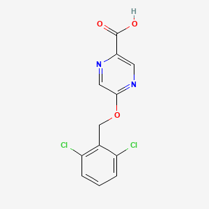 molecular formula C12H8Cl2N2O3 B12580132 5-[(2,6-Dichlorophenyl)methoxy]pyrazine-2-carboxylic acid CAS No. 642085-69-6