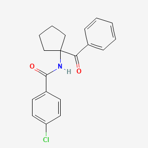 molecular formula C19H18ClNO2 B12580149 N-(1-Benzoylcyclopentyl)-4-chlorobenzamide CAS No. 644980-00-7