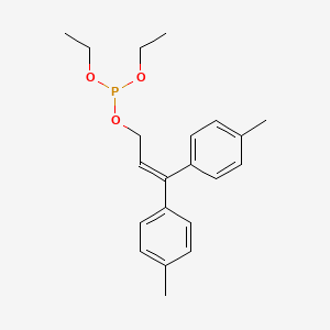 molecular formula C21H27O3P B12580174 3,3-Bis(4-methylphenyl)prop-2-en-1-yl diethyl phosphite CAS No. 586974-29-0